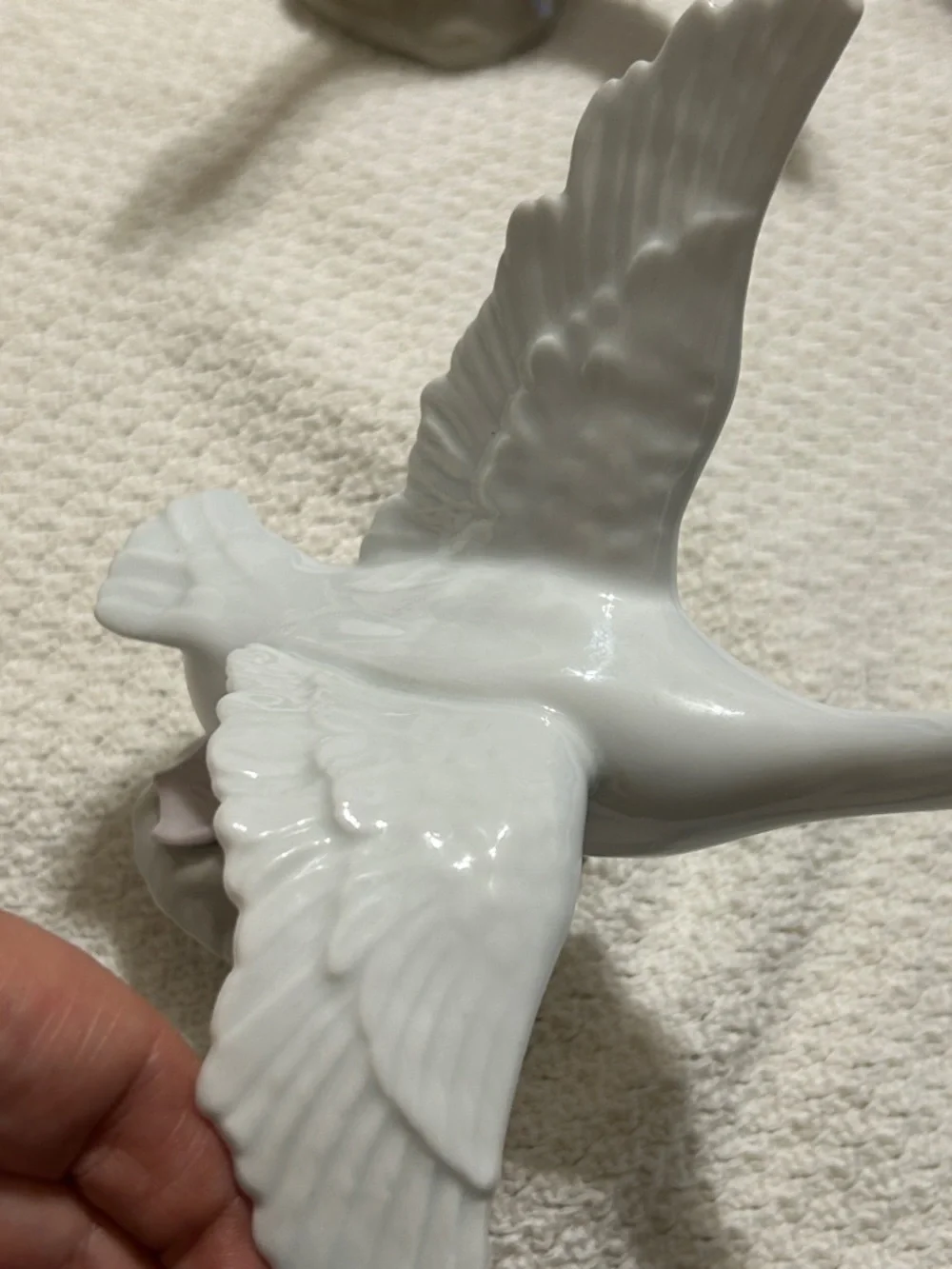 Lladro Porcelain Flying Goose Figurines - White Set of 3 made in 1989’s VINTAGE